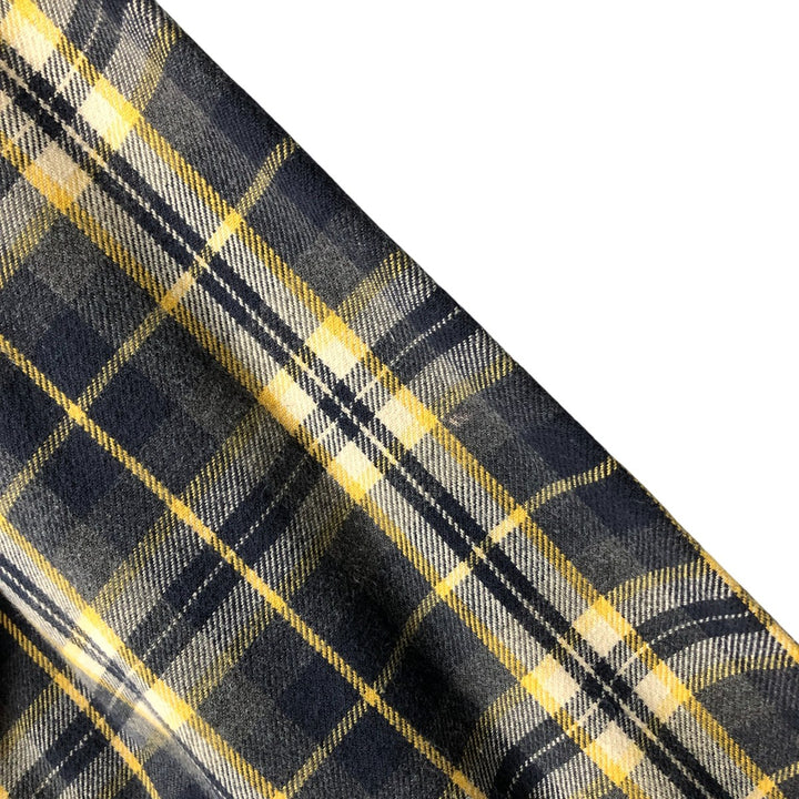 GAP Relaxed Long Sleeve Flannel Check Shirt, Men's Size L cotton Charcoal Vintage Second Hand