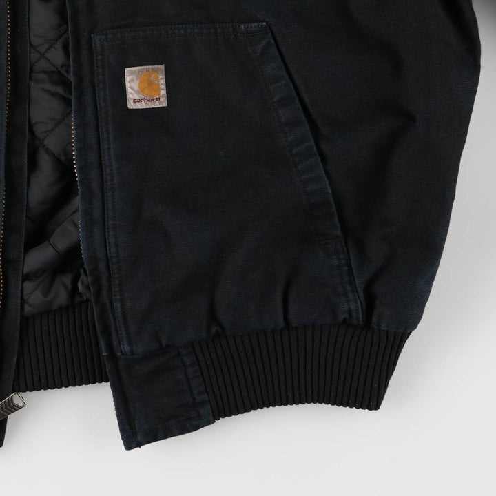 Carhartt Active Jacket, Loose Fit, Duck Full Zip Hoodie, Men's, Size XL cotton black type Vintage Second Hand