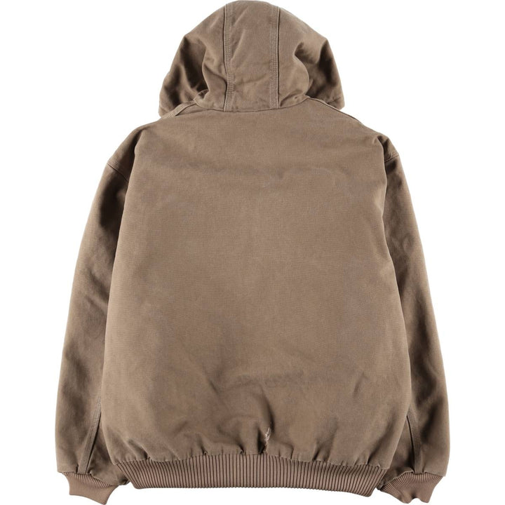 Carhartt Active Jacket, Padded Duck Full-Zip Hoodie, Men's XL cotton beige type brown Vintage Second Hand