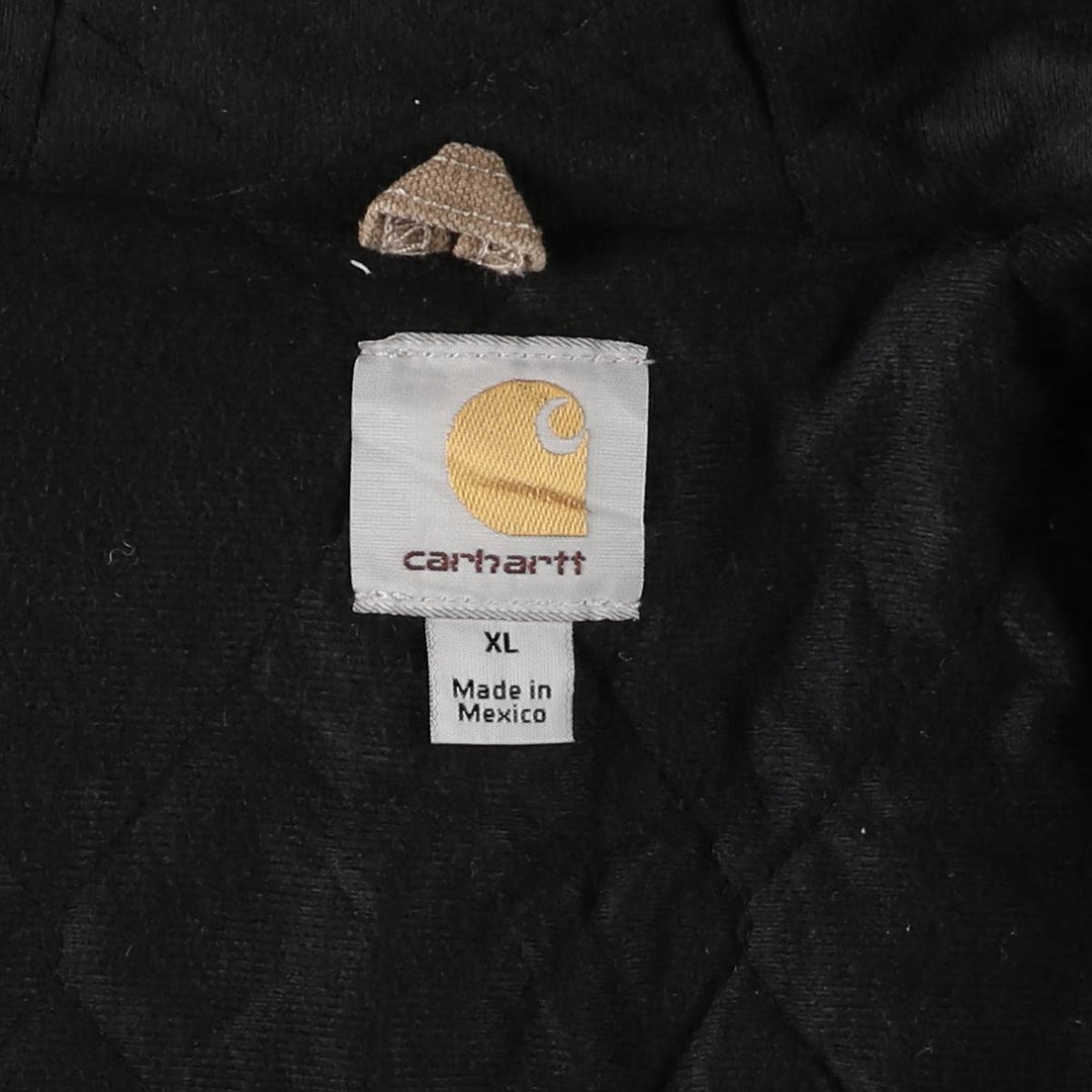 Carhartt Active Jacket, Padded Duck Full-Zip Hoodie, Men's XL cotton beige type brown Vintage Second Hand