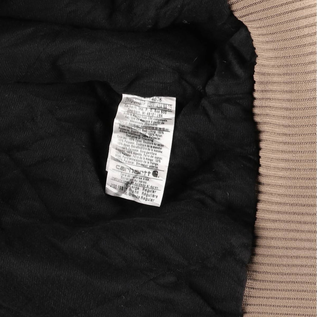 Carhartt Active Jacket, Padded Duck Full-Zip Hoodie, Men's XL cotton beige type brown Vintage Second Hand