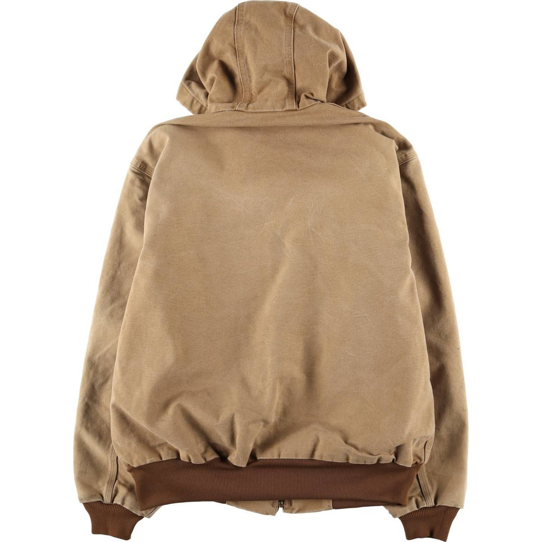 00'S Carhartt Active Jacket Duck Full Zip Parka Made in USA Men's XL cotton ocher yellow type Vintage Second Hand