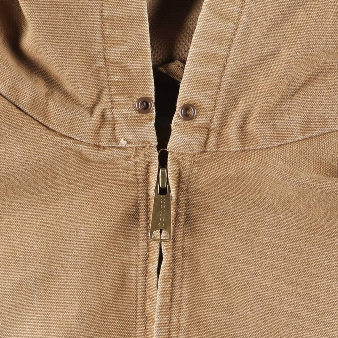 00'S Carhartt Active Jacket Duck Full Zip Parka Made in USA Men's XL cotton ocher yellow type Vintage Second Hand