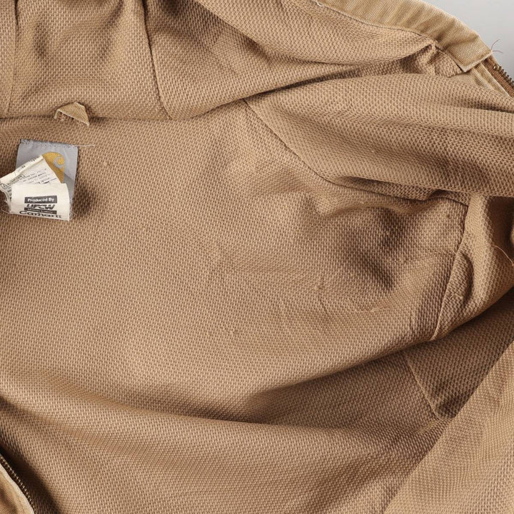 00'S Carhartt Active Jacket Duck Full Zip Parka Made in USA Men's XL cotton ocher yellow type Vintage Second Hand