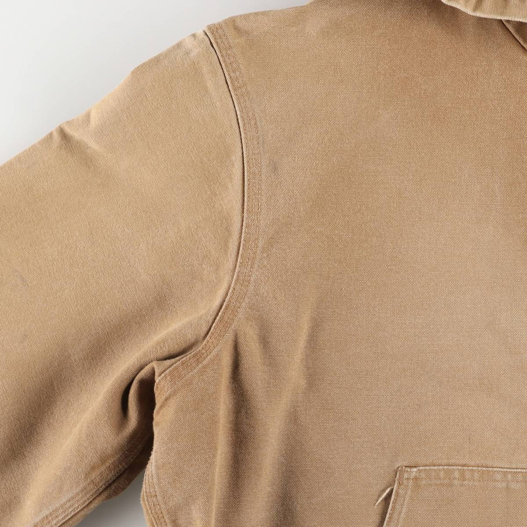 00'S Carhartt Active Jacket Duck Full Zip Parka Made in USA Men's XL cotton ocher yellow type Vintage Second Hand