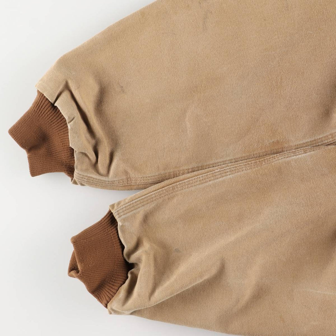 00'S Carhartt Active Jacket Duck Full Zip Parka Made in USA Men's XL cotton ocher yellow type Vintage Second Hand