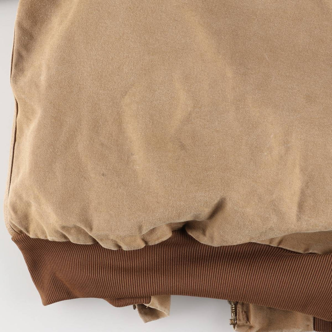 00'S Carhartt Active Jacket Duck Full Zip Parka Made in USA Men's XL cotton ocher yellow type Vintage Second Hand