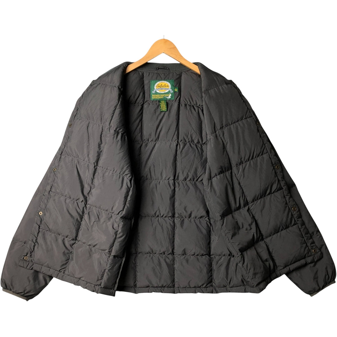 90s-00'S Cabelas 600 Fill Power Goose Down Jacket, Men's XL, Vintage polyester gray type Vintage Second Hand