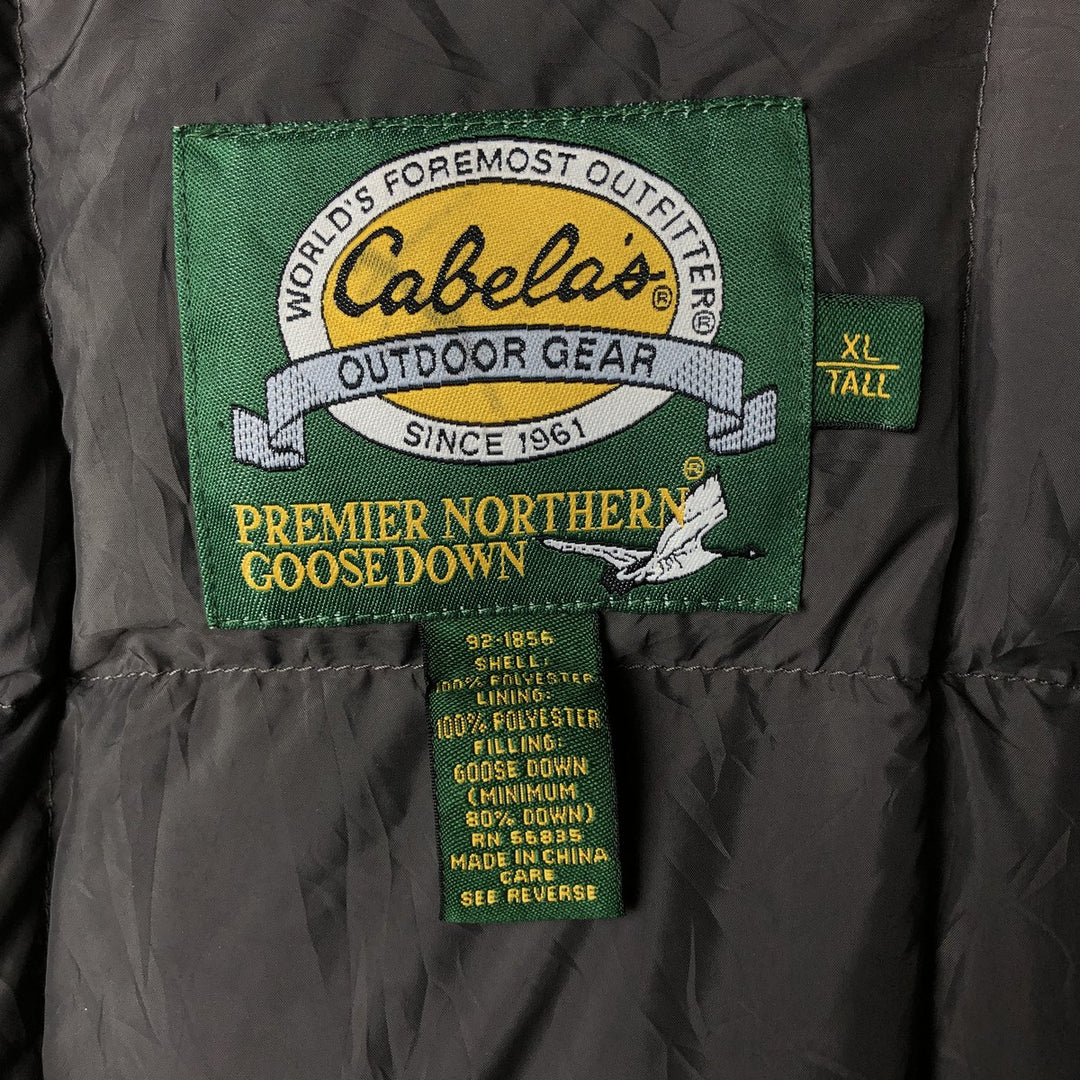 90s-00'S Cabelas 600 Fill Power Goose Down Jacket, Men's XL, Vintage polyester gray type Vintage Second Hand