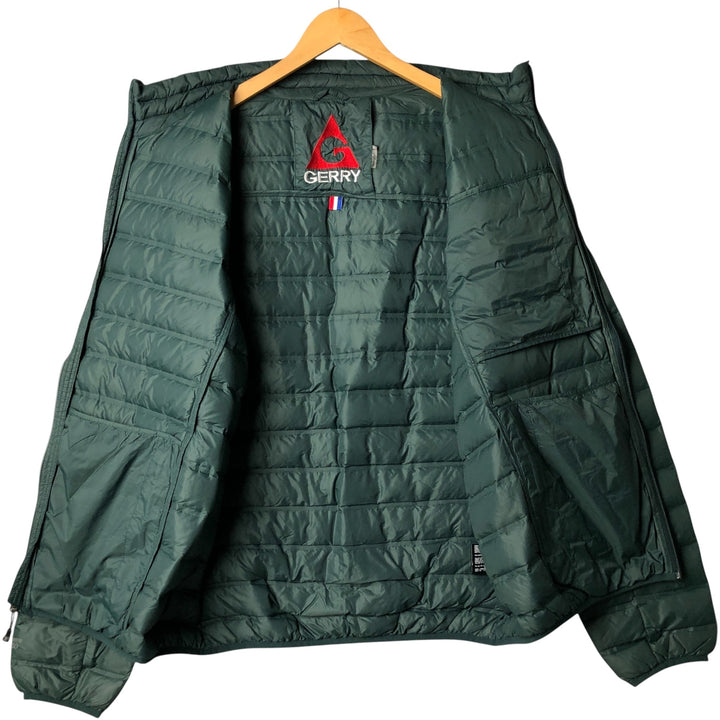 Gerry 650 Fill Power Down Jacket, Men's XL Nylon green type Vintage Second Hand