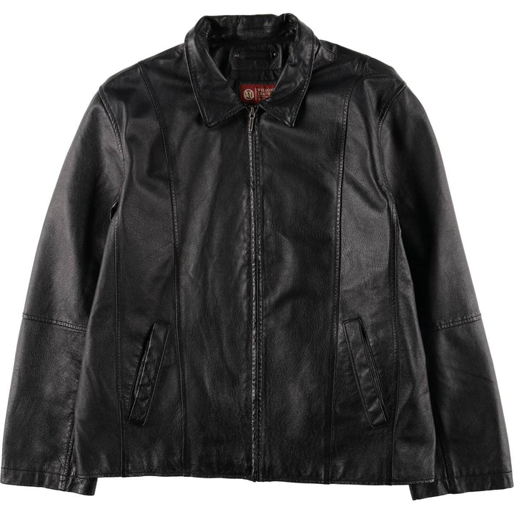 Wilsons Leather Swing Top Leather Blouson, Men's XL genuine leather black type Vintage Second Hand