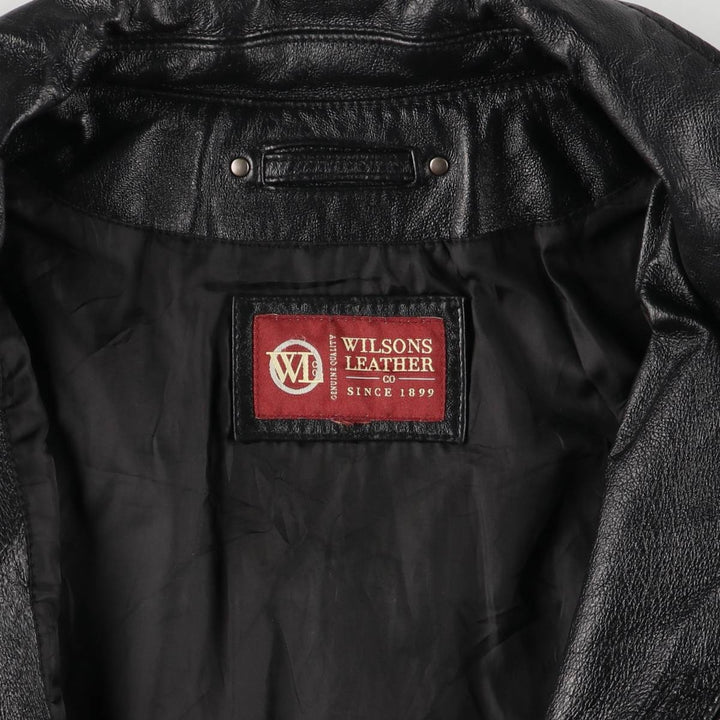 Wilsons Leather Swing Top Leather Blouson, Men's XL genuine leather black type Vintage Second Hand
