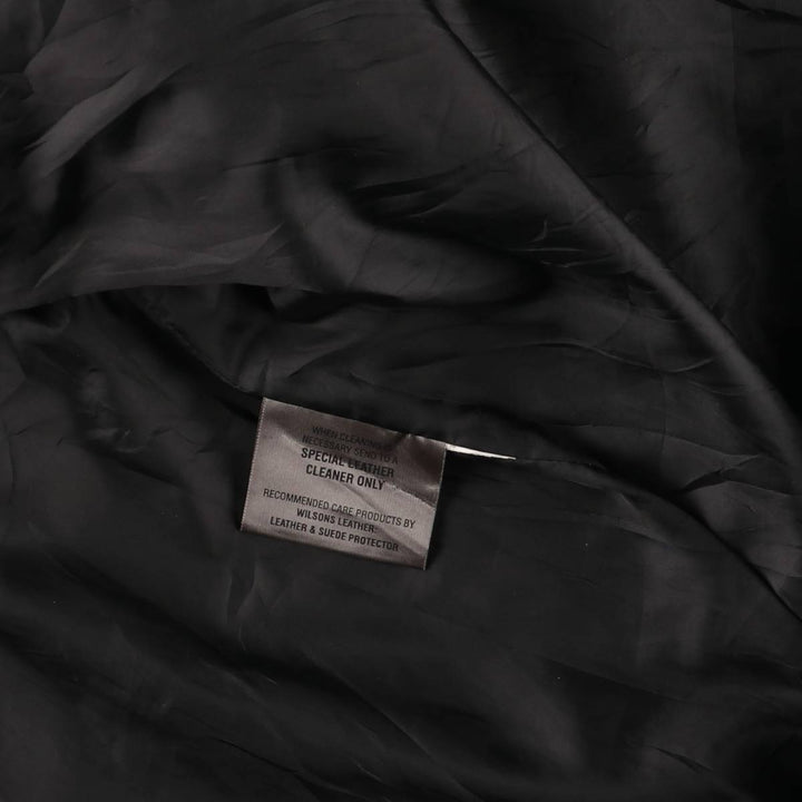 Wilsons Leather Swing Top Leather Blouson, Men's XL genuine leather black type Vintage Second Hand