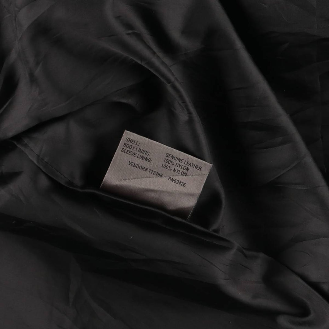 Wilsons Leather Swing Top Leather Blouson, Men's XL genuine leather black type Vintage Second Hand