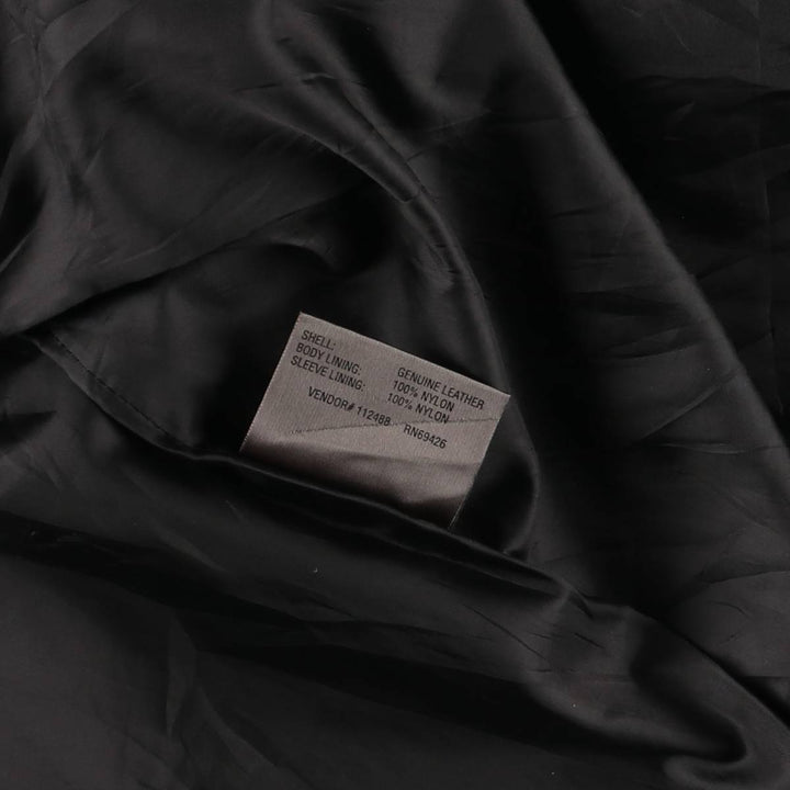 Wilsons Leather Swing Top Leather Blouson, Men's XL genuine leather black type Vintage Second Hand