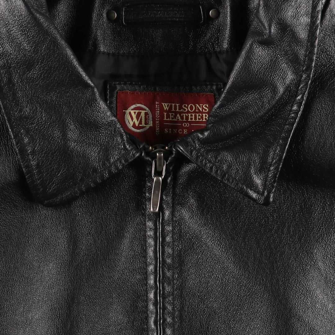 Wilsons Leather Swing Top Leather Blouson, Men's XL genuine leather black type Vintage Second Hand