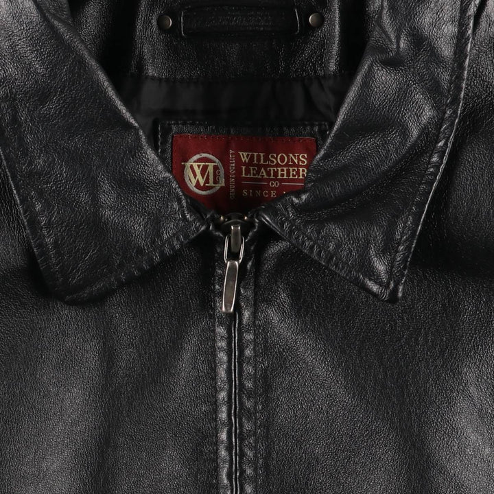 Wilsons Leather Swing Top Leather Blouson, Men's XL genuine leather black type Vintage Second Hand