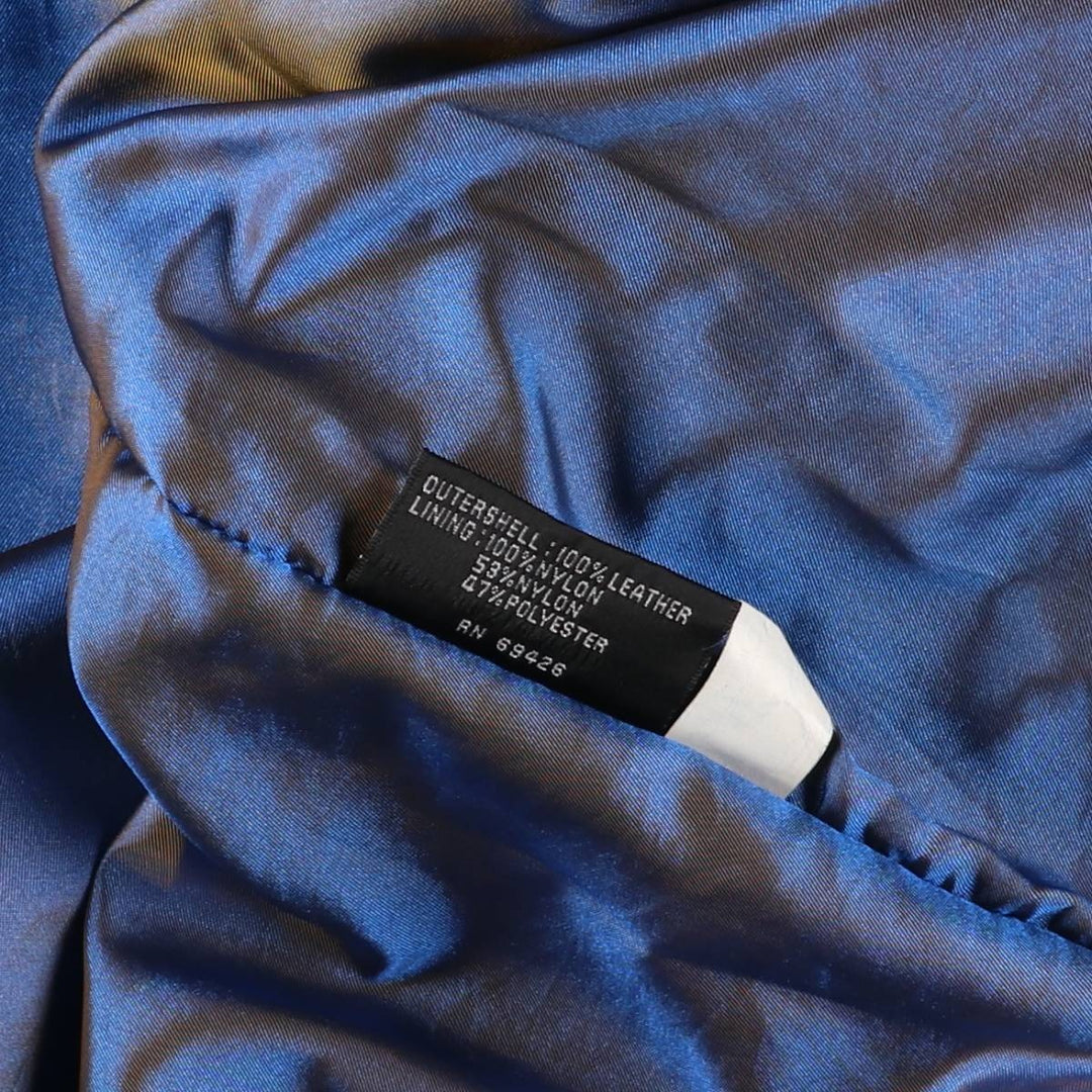 Wilsons Leather PELLE STUDIO Swing Top Padded Leather Blouson, Men's Size L genuine leather black type Vintage Second Hand