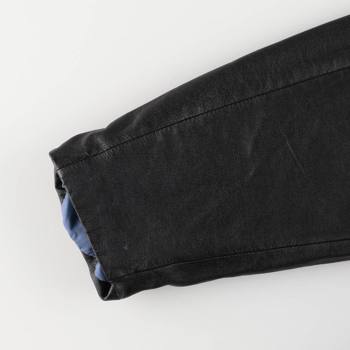 Wilsons Leather PELLE STUDIO Swing Top Padded Leather Blouson, Men's Size L genuine leather black type Vintage Second Hand