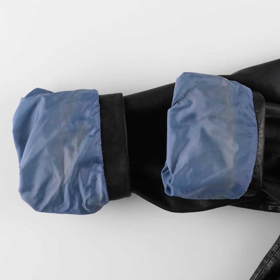 Wilsons Leather PELLE STUDIO Swing Top Padded Leather Blouson, Men's Size L genuine leather black type Vintage Second Hand