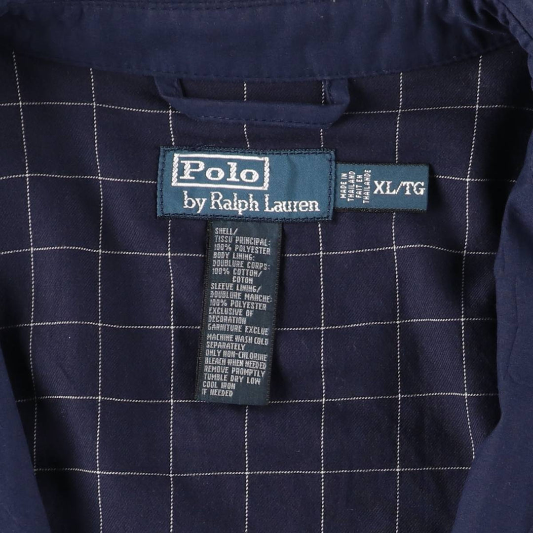 Ralph Lauren POLO by Ralph Lauren Swing Top Sports Jacket Men's XL polyester navy blue type Vintage Second Hand