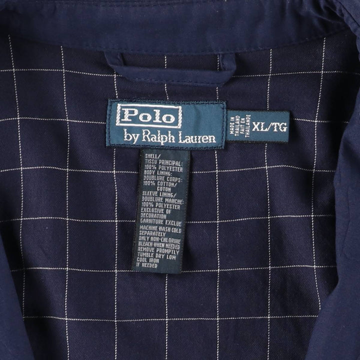 Ralph Lauren POLO by Ralph Lauren Swing Top Sports Jacket Men's XL polyester navy blue type Vintage Second Hand
