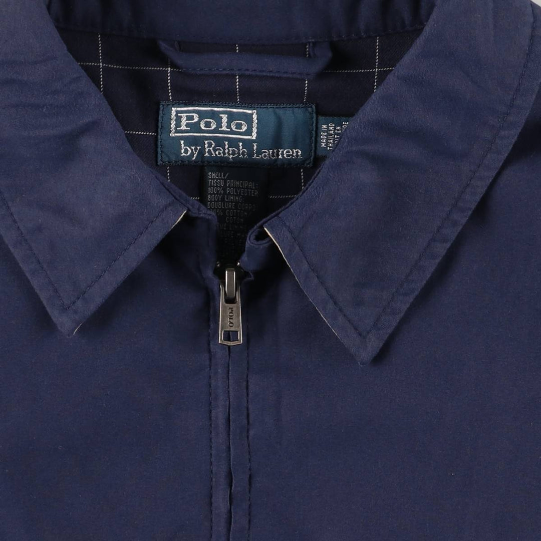Ralph Lauren POLO by Ralph Lauren Swing Top Sports Jacket Men's XL polyester navy blue type Vintage Second Hand