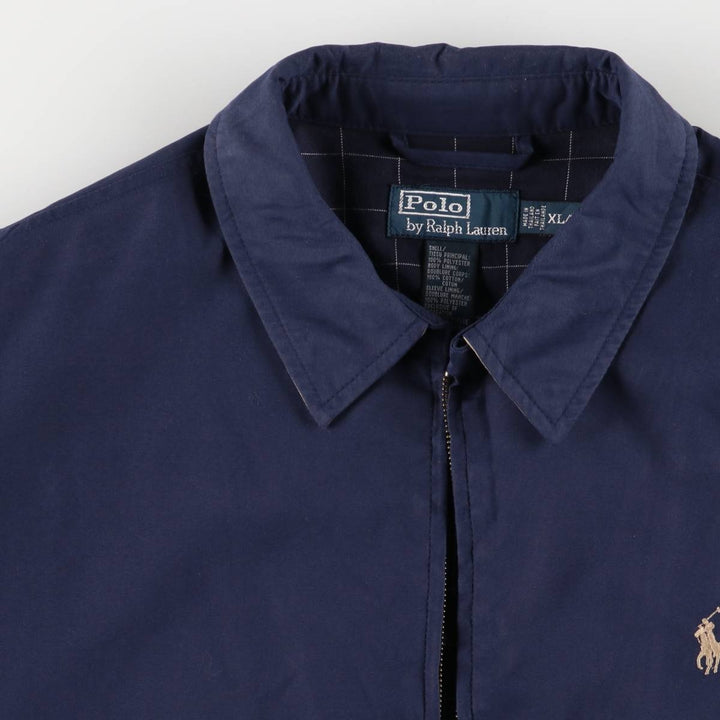 Ralph Lauren POLO by Ralph Lauren Swing Top Sports Jacket Men's XL polyester navy blue type Vintage Second Hand