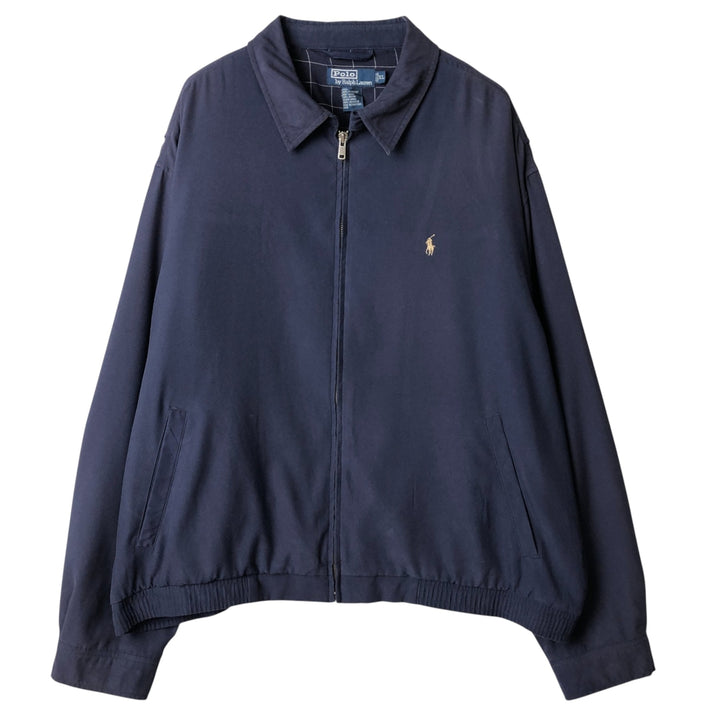 Ralph Lauren POLO by Ralph Lauren Swing Top Sports Jacket Men's XL polyester navy blue type Vintage Second Hand