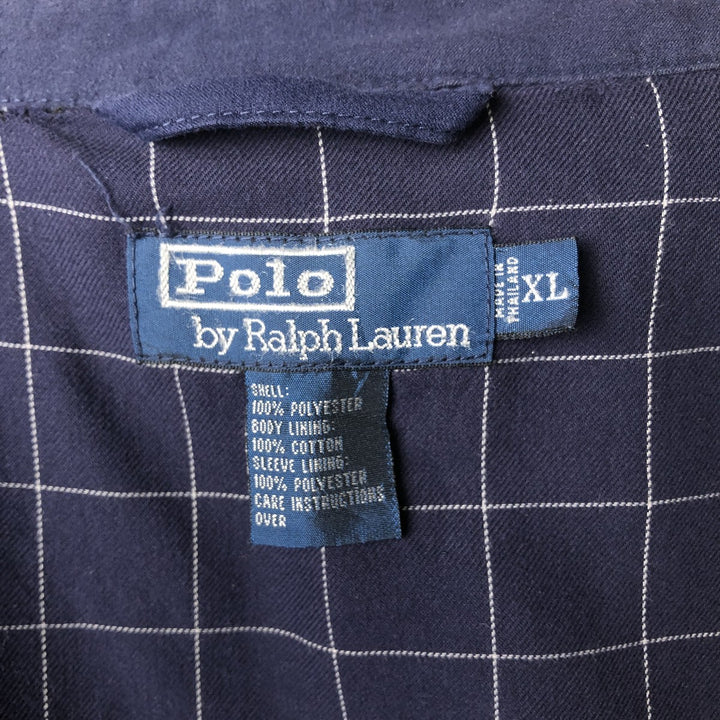 Ralph Lauren POLO by Ralph Lauren Swing Top Sports Jacket Men's XL polyester navy blue type Vintage Second Hand