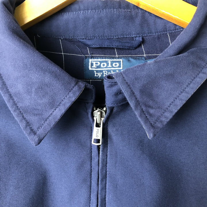 Ralph Lauren POLO by Ralph Lauren Swing Top Sports Jacket Men's XL polyester navy blue type Vintage Second Hand