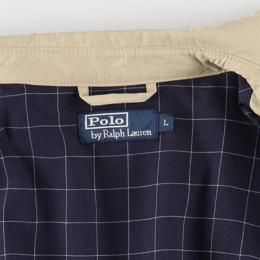 Ralph Lauren POLO by Ralph Lauren Swing Top Sports Jacket Men's L size polyester Beige type Vintage Second Hand