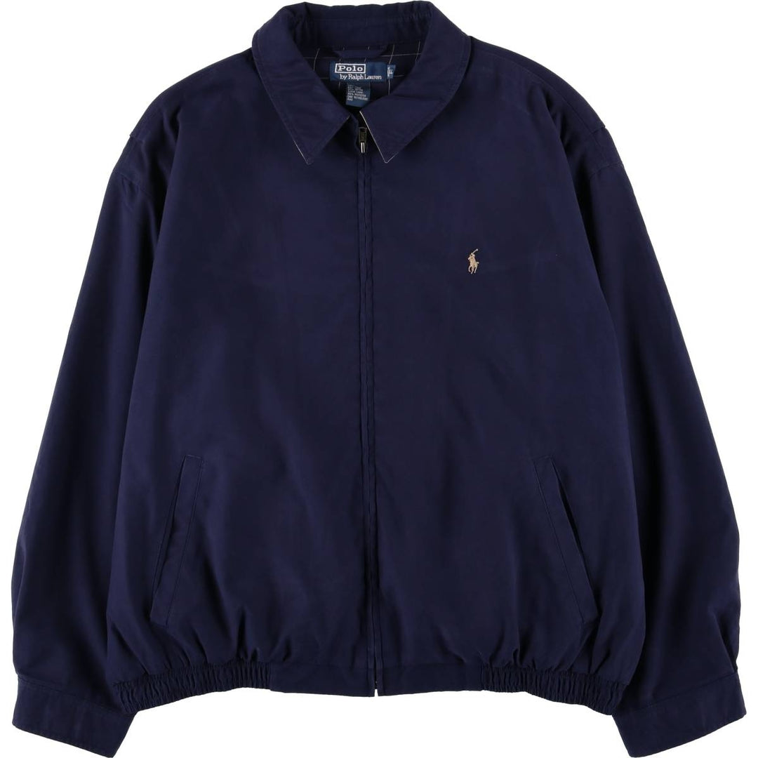 Ralph Lauren POLO by Ralph Lauren Swing Top Sports Jacket Men's XL polyester navy blue type Vintage Second Hand