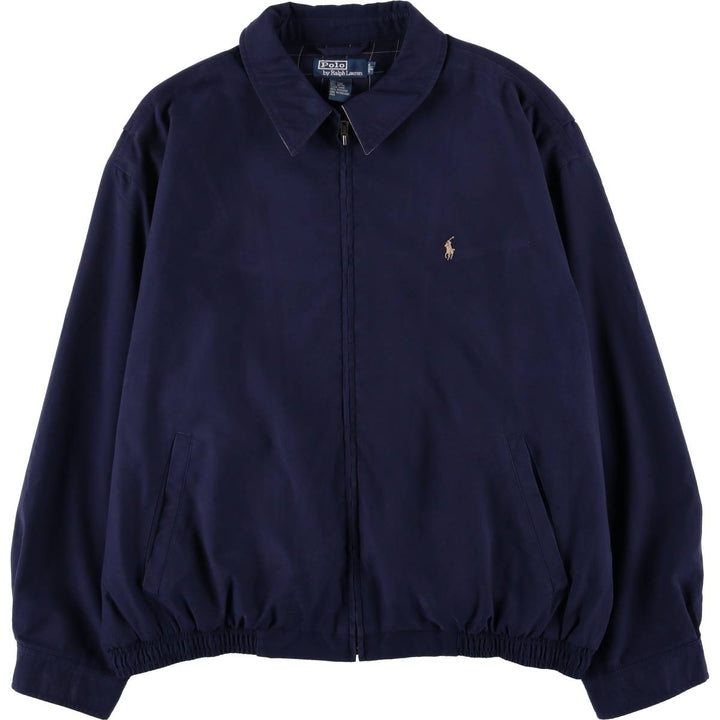 Ralph Lauren POLO by Ralph Lauren Swing Top Sports Jacket Men's XL polyester navy blue type Vintage Second Hand