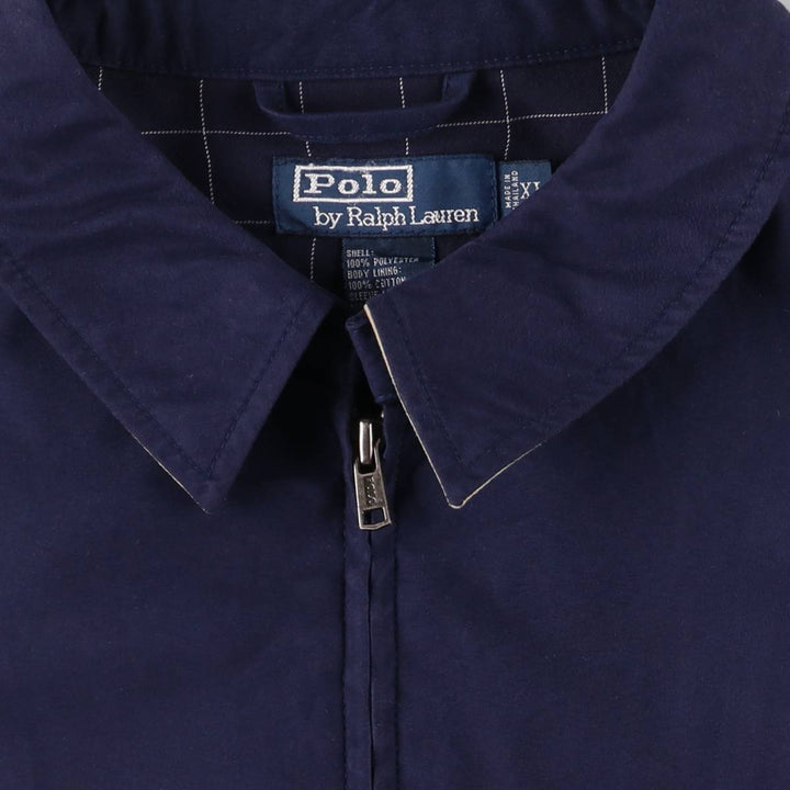 Ralph Lauren POLO by Ralph Lauren Swing Top Sports Jacket Men's XL polyester navy blue type Vintage Second Hand