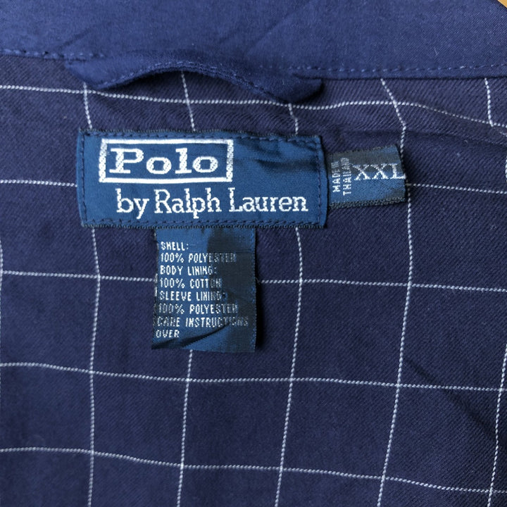Ralph Lauren POLO by Ralph Lauren Swing Top Sports Jacket Men's XXL polyester navy blue type Vintage Second Hand
