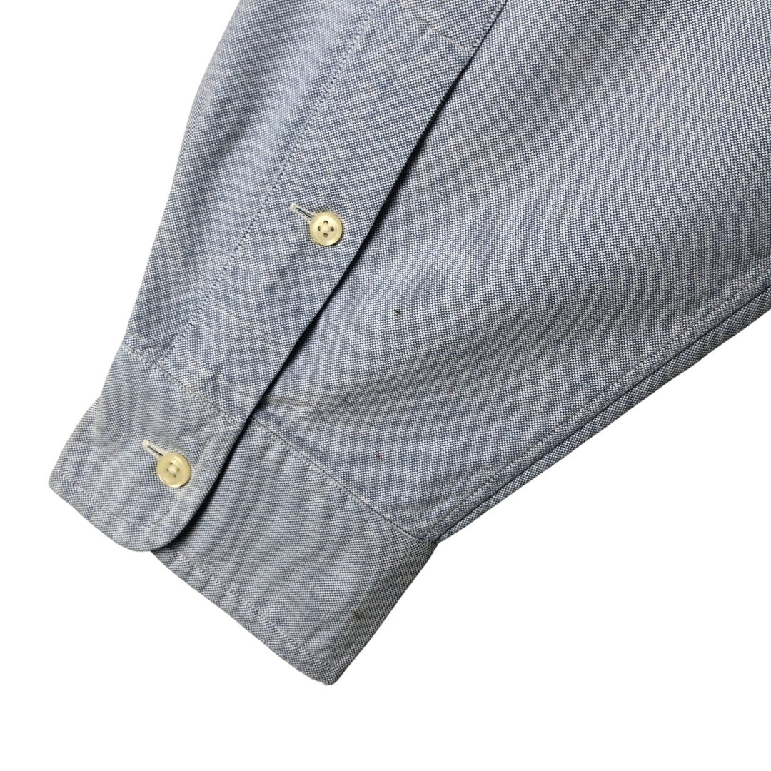Ralph Lauren YARMOUTH long sleeve button down shirt, men's size L cotton Blue type light blue Vintage Second Hand