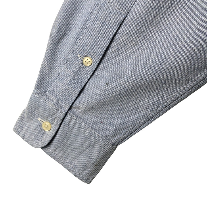 Ralph Lauren YARMOUTH long sleeve button down shirt, men's size L cotton Blue type light blue Vintage Second Hand