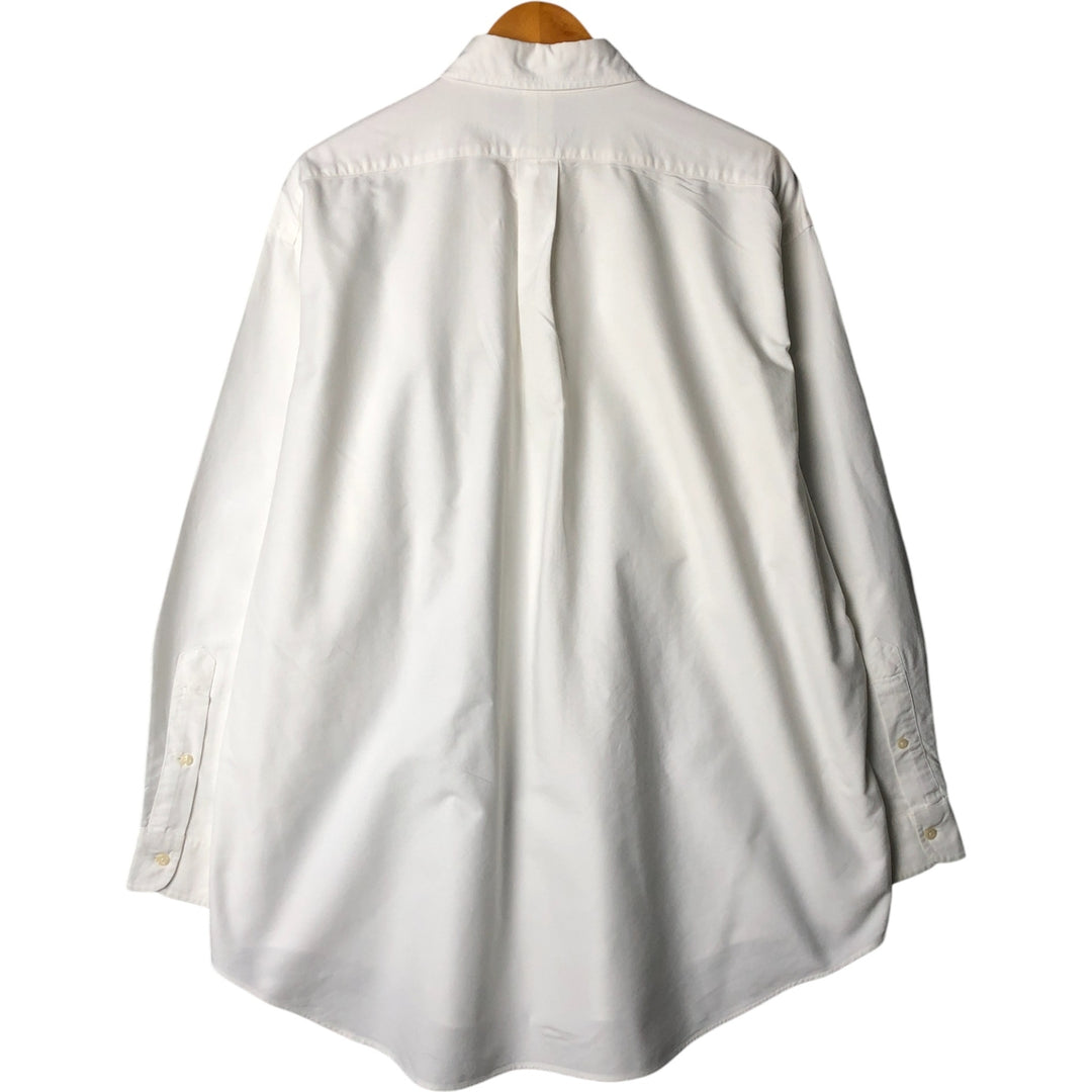 Ralph Lauren YARMOUTH long sleeve button down shirt, men's XL size cotton white type Vintage Second Hand