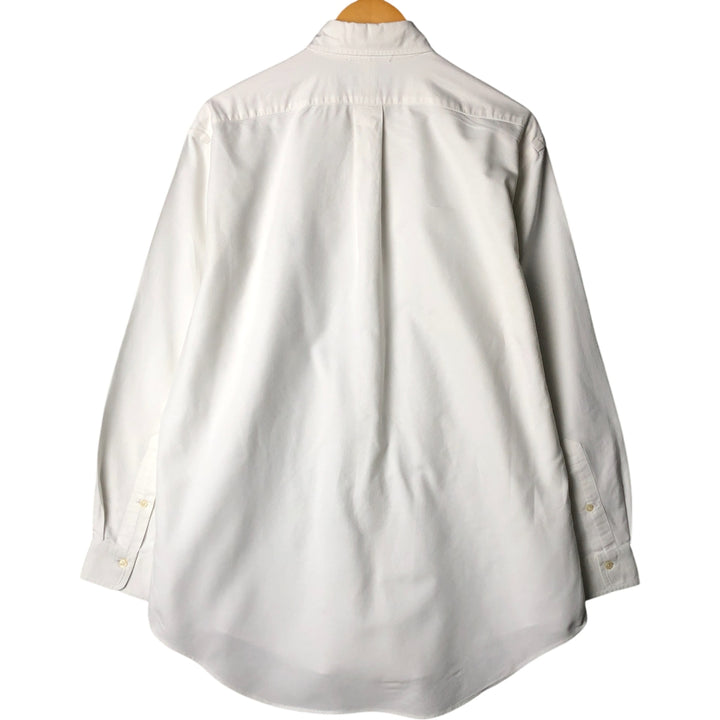 Ralph Lauren YARMOUTH long sleeve button down shirt, men's size M cotton white type Vintage Second Hand