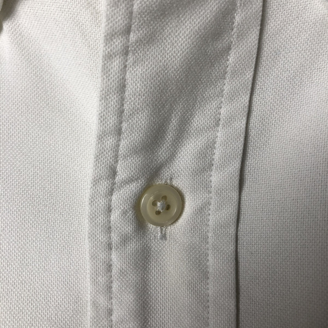 Ralph Lauren YARMOUTH long sleeve button down shirt, men's size M cotton white type Vintage Second Hand