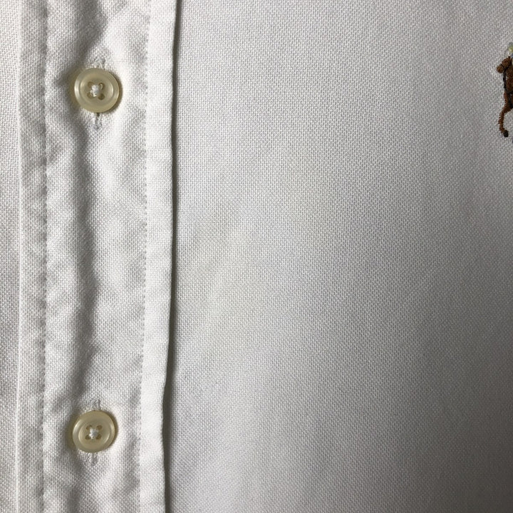 Ralph Lauren YARMOUTH long sleeve button down shirt, men's size M cotton white type Vintage Second Hand