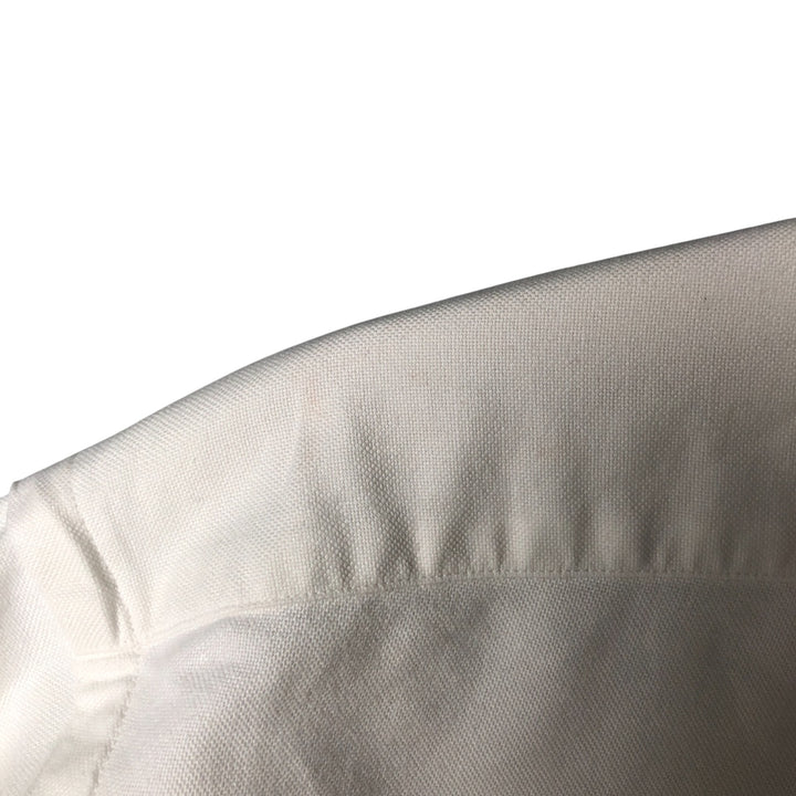 Ralph Lauren YARMOUTH long sleeve button down shirt, men's size M cotton white type Vintage Second Hand