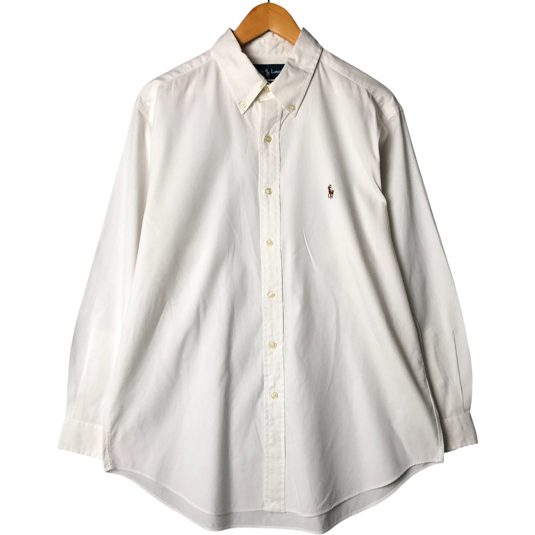 Ralph Lauren Classic Fit Long Sleeve Button Down Shirt, Men's Size L cotton white type Vintage Second Hand