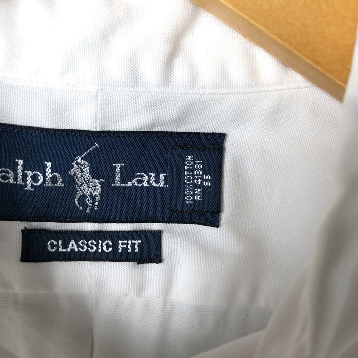 Ralph Lauren Classic Fit Long Sleeve Button Down Shirt, Men's Size L cotton white type Vintage Second Hand