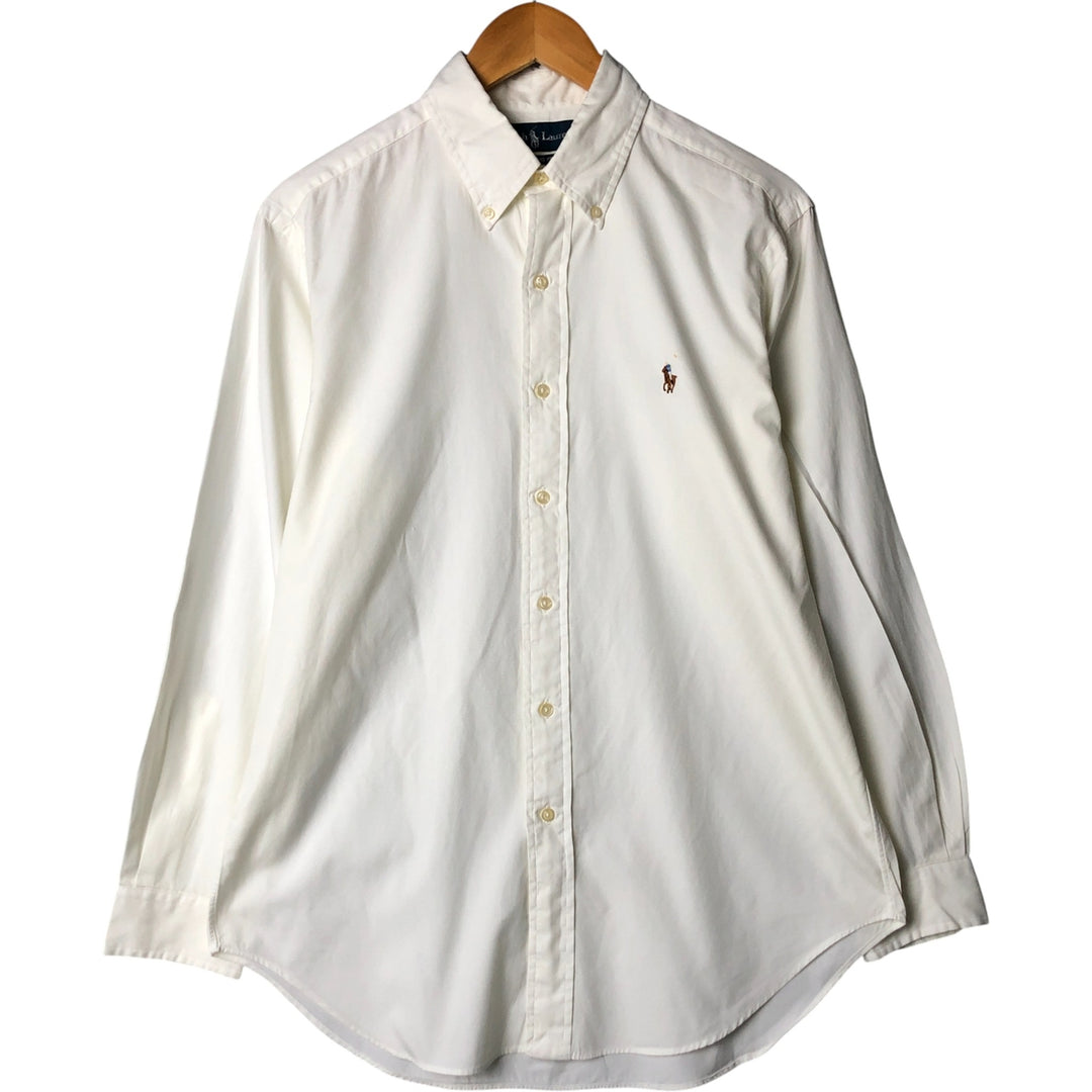 Ralph Lauren Classic Fit long sleeve button down shirt, men's size M cotton white type Vintage Second Hand