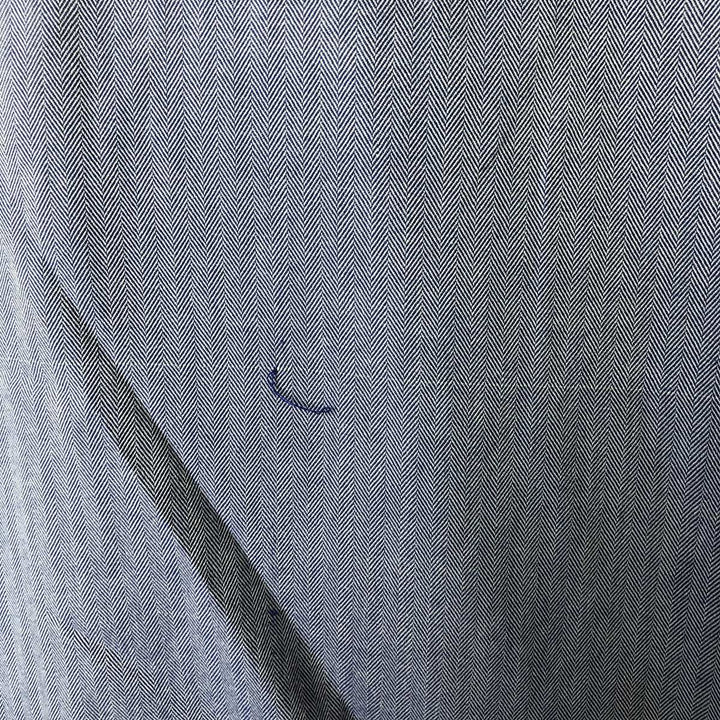Ralph Lauren YARMOUTH Herringbone Long Sleeve Button Down Shirt Men's M Size cotton blue type Vintage Second Hand