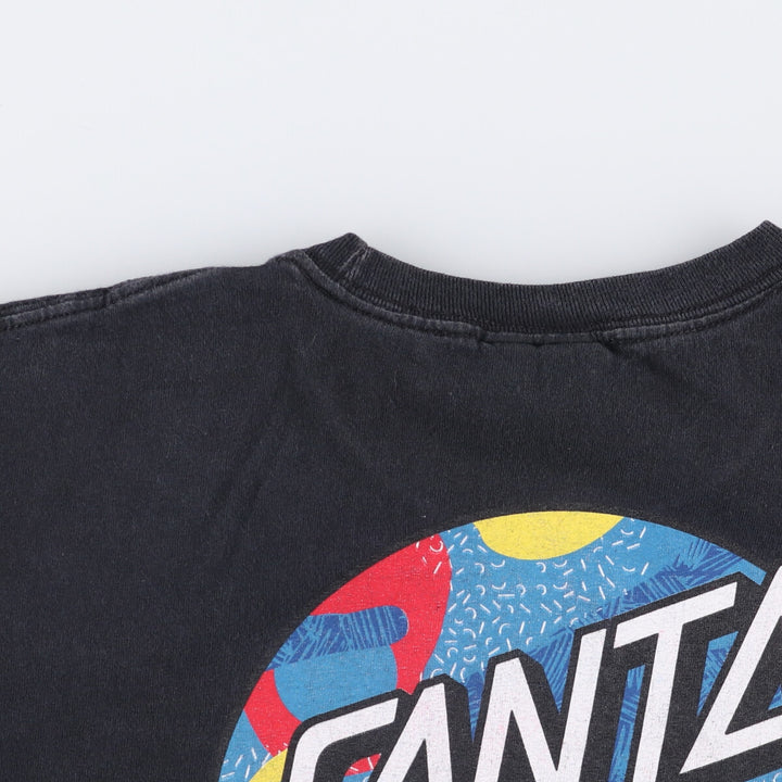 NHS SANTA CRUZ Santa Cruz Surf Skate T-shirt, Men's Size L cotton black type Vintage Second Hand