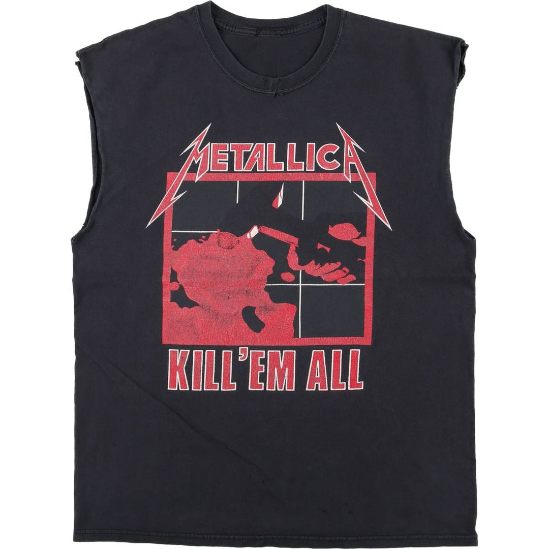 Metallica Cut-Off Band T-Shirt, Men's Size Medium unclear black type Vintage Second Hand