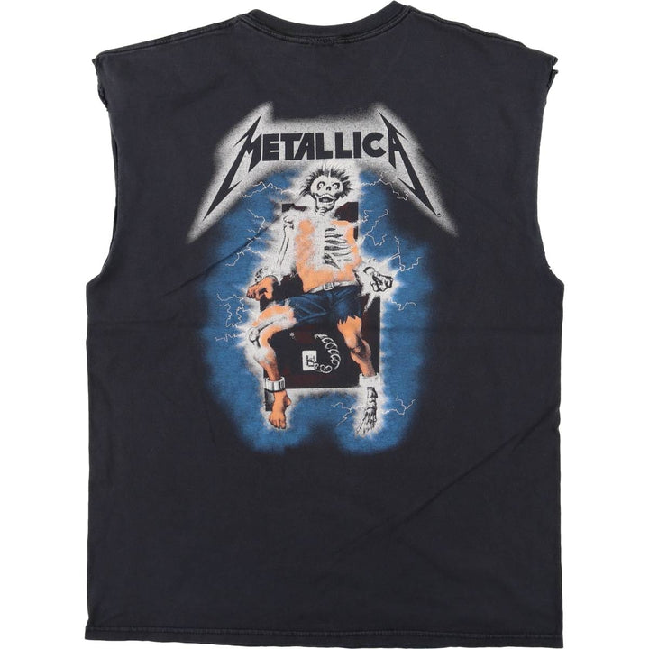 Metallica Cut-Off Band T-Shirt, Men's Size Medium unclear black type Vintage Second Hand